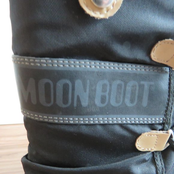 TECNICA ORIGINAL MOON BOOT W.E Monaco Felt Snow Boots in Black Women's Sz 7 - Picture 7 of 16